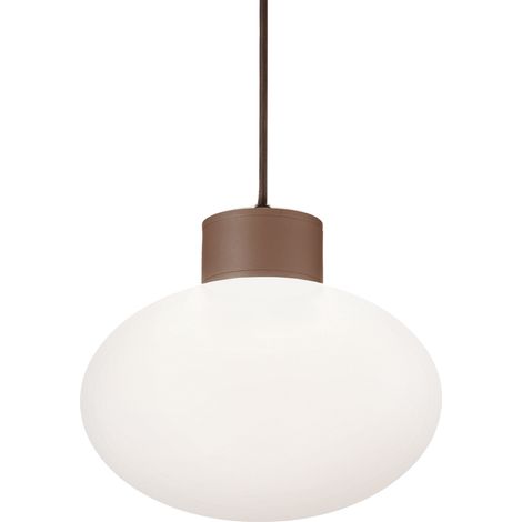 Plafoniera Moderna Clio Alluminio Coffee 1 Luce E27 42W Ip44