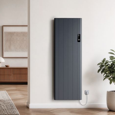 EMKE Wand-Konvektor Aluminium 1500 W 1600×545 mm Anthrazit Elektroheizung mit WLAN und LCD-Touchscreen (1/5)