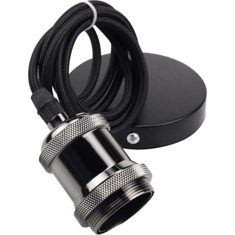 E27 Porte Lampe Suspension en Bronze Doré,Câble Suspension Luminaire,Pendentif Suspendue Accessoires en Métal,Câble Réglable 150CM pour Café Magasin Chambre Bar (1/5)