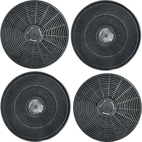 4 filtres à charbon actif CF03 compatibles avec hotte aspirante : CHW 7.6M77A3, CHW 7.9M77A3, ANGJ64B-60, BIHT01SS-52, 60GLAV33A++, 90TSHM77A++, 60TSHM77A+++ (1/5)