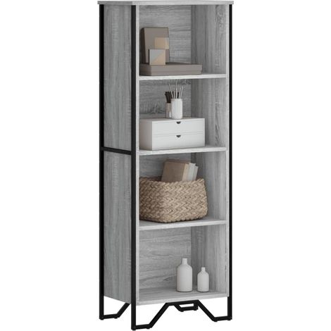 Bücherregal Grau Sonoma 50x31x137,5 cm Holzwerkstoff
