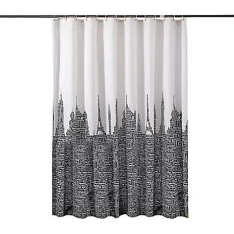 Filiyano-Nouveau rideau de douche imprimé pour salle de bain, adapté comme barrière de douche (150 cm de large  200 cm de haut) [CO] (1/4)