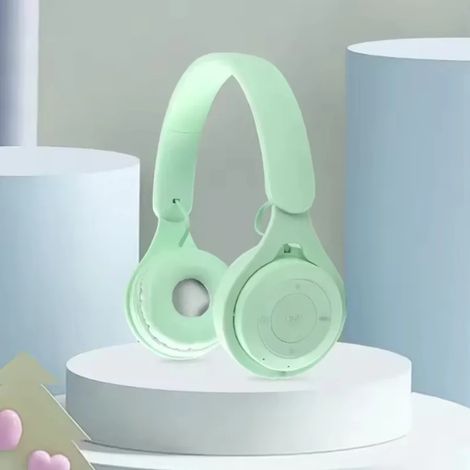 Écouteurs Bluetooth sans fil (verts) avec microphone, isolation phonique et basses HiFi (1/5)