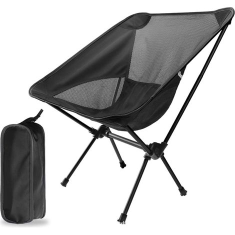 Silla plegable de camping, ligera y portátil, ideal para la playa, la pesca, el senderismo, los picnics y los viajes.