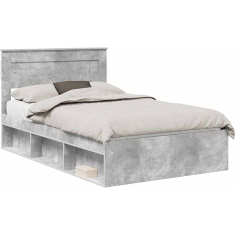 Maison Exclusive - Estructura de cama con cabecera Gris concreto