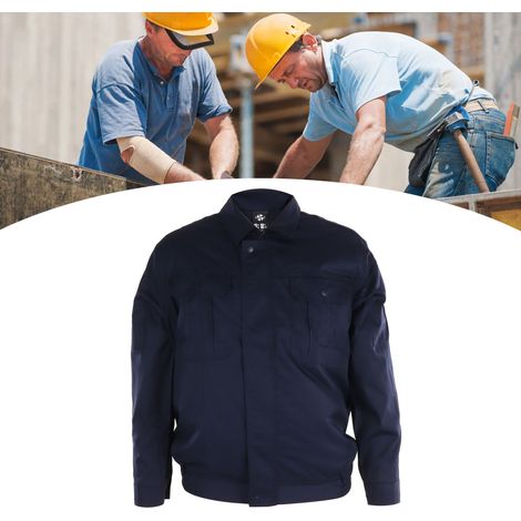 Chaqueta ventilada con aire acondicionado, talla XL, azul oscuro, con eficiente disipación del calor y protección UV para trabajos al aire libre. (1/5)