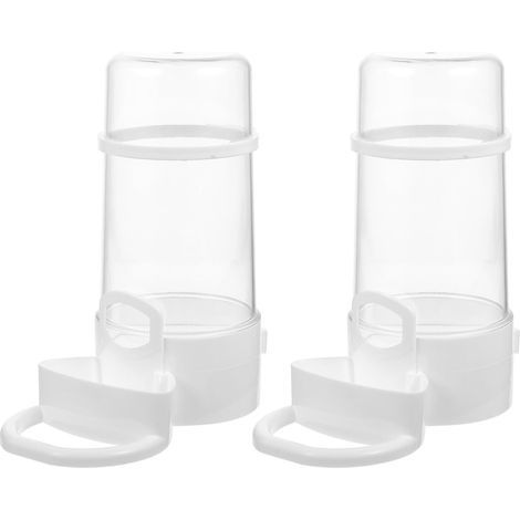 2 Distributeur Eau, Plastique Robuste, Abreuvoir Oiseaux, 400ml, Cage Perruches (1/5)