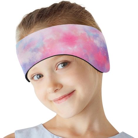 Bandeau de Natation Élastique Enfant, Serre-Tête Ajustable Bande Souple en Néoprène Extensible, Maintient les Bouchons d'Oreille, Bloque l'Eau pour la Natation (1/5)
