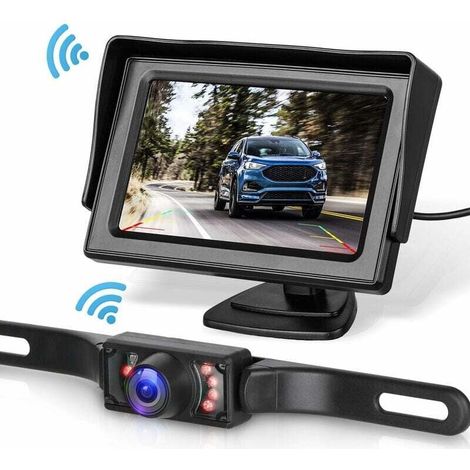 Wireless Backup Camera System Kit for Car/Truck/Van/Pickup Truck/RV 4.3″ Monitor Rear View Backup System (1/4)