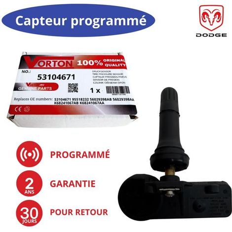 Sensore TPMS preprogrammato 433MHz per JEEP CHRYSLER DODGE FIAT OPEL LANCIA – valvola ruota