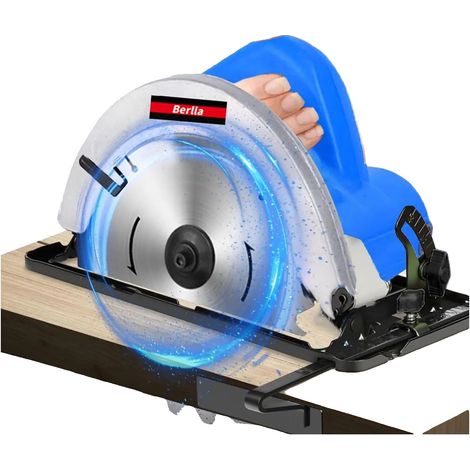 Scie circulaire, puissance de 2000W, lame de 7-1/2 pouces, vitesse de 5500 RPM, angle de biseau de 0 à 45°, profondeur de coupe réglable (1/5)