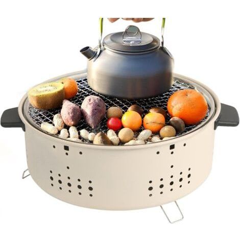 Portable Charcoal Grill - Tabletop Grill, Outdoor Grill Charcoal Smoker Grill for Camping (1/4)