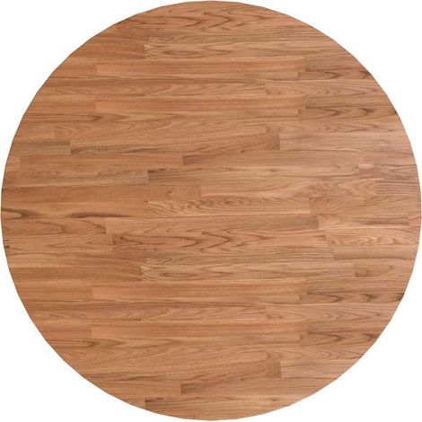 Piano Tavolo Piano Scrivania Rotondo Marrone Chiaro Ø70x1,5 cm Rovere Trattato DAS361913 (1/5)