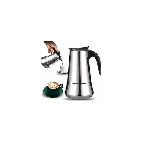 Cafetera italiana de acero inoxidable de 12 tazas – Apta para todo tipo de cocinas – Prepara un café intenso – Fácil de limpiar (1/5)