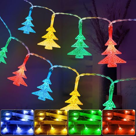 Guirnalda de luces para árbol de Navidad, 6 metros, 40 LED, funciona con pilas, perfecta para Navidad, bodas, fiestas y jardines. (1/5)