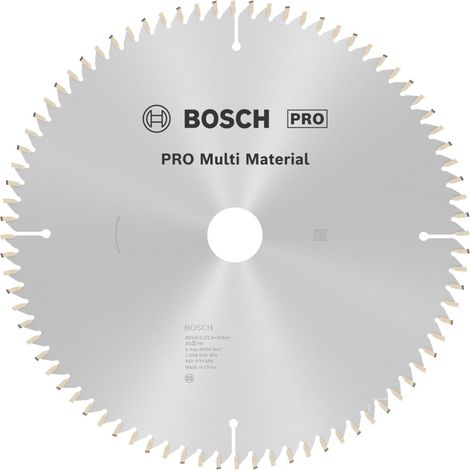 Bosch PRO Multi Material Kreissägeblatt, 254 x 3,2 x 30 mm, T80