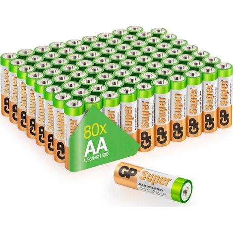 gp 03015AS80 Batterie alcaline AA confezione da 80 unità chiara