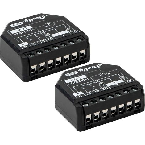 Shelly 2PM Gen3 Smart Switch 2P Schwarz (1/4)