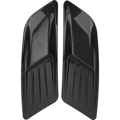 Bandes de garniture universelles pour les aérations de capot avant (paire) pour Ford Mustang 2015-2017, style fibre de carbone. (1/5)