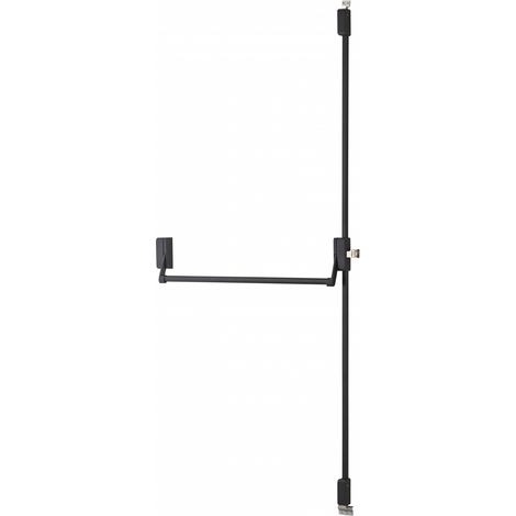 Serratura maniglione antipanico D-Cross per porta d'ingresso 1150mm max, 2/3 punti sopra e sotto, reversibile, nero - THIRARD