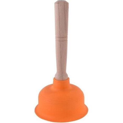 Ventouse - Latex Caoutchouc - Manche Bois - Diamètre 12 cm - Pour Salle De Bain Et Cuisine - 1 Pièce