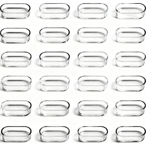 Stuhlbeinschoner – Transparentes ovales Silikon – 15 x 30 mm – Zum Schutz von Böden und Möbeln – 24 Stück (1/5)