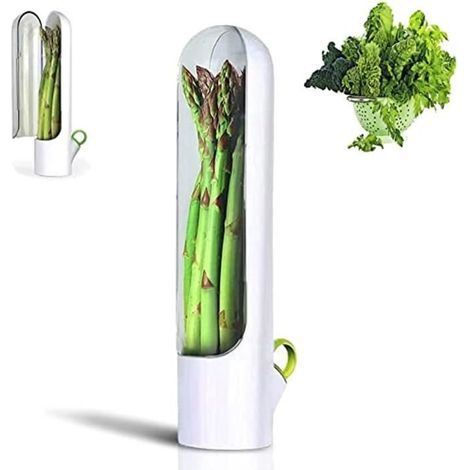 9,8 pouces Conserve D'herbes Fraîches pour Conserver Les Herbes Fraîches Économiseur D'asperges Outils de Cuisine Pratiques (1/4)