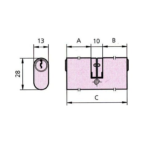 BOUTON OVAL EN LAITON POLI - 55 MM