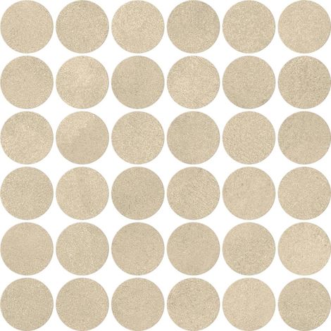 Mosaïque effet Béton Gris Sable 5,2 cm Rond 32x32x0,9 cm Mat Stavira - Sol et mur intérieur (vendu par carton de 0,6144 m²) - RO'MA CARRELAGE