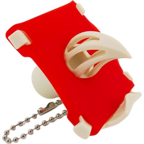 Innovativer Flaschenöffner mit Schlüsselanhänger, kompaktes Design, multifunktionaler Dosenöffner für Konzerte, Feiertage, Partys, Beige, Rot (1/5)