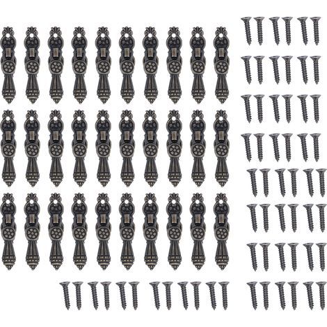 30 Poignées Style Européen Mini pour Tiroirs et Armoires, Poignées à Glissière en Bois pour Boîtes et Portes (1/5)