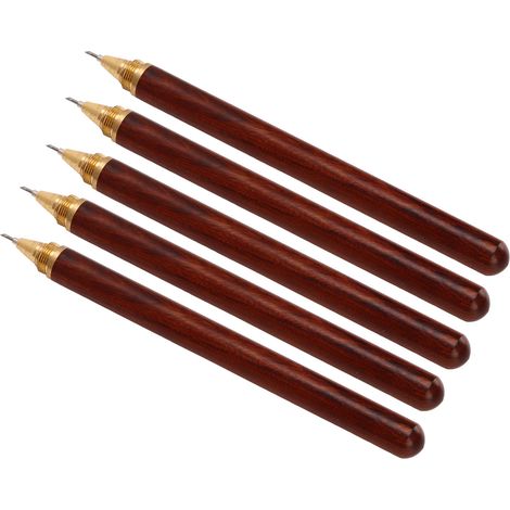 Lot de 5 stylos graveurs en laiton et bois marron pour marquage, gravure, gravure fine et découpe papier (1/5)