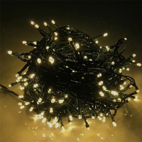100 m guirlande lumineuse extérieure, 1000 LED blanc chaud, étanche IP44, 8 modes d'éclairage, décoration jardin et fête
