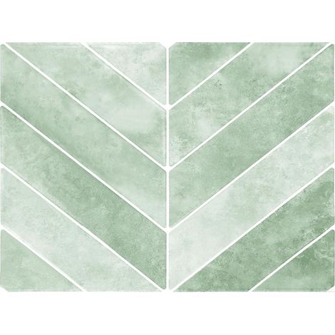 Stickers Carrelage 28,7×22,9 cm, 3D Autocollants Muraux Adhésif Imperméables, Décoration pour Cuisine, Salle de Bain, Chambre, Bureau, Restaurant, Meubles (Vert, 20 Pièces) (1/5)