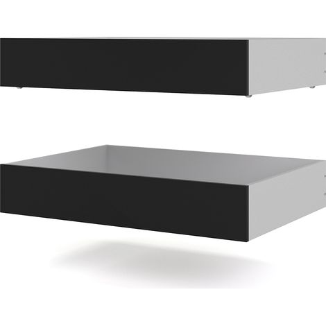 Nada Bett 2 Bettschubladen breite 94 cm, mattschwarz.