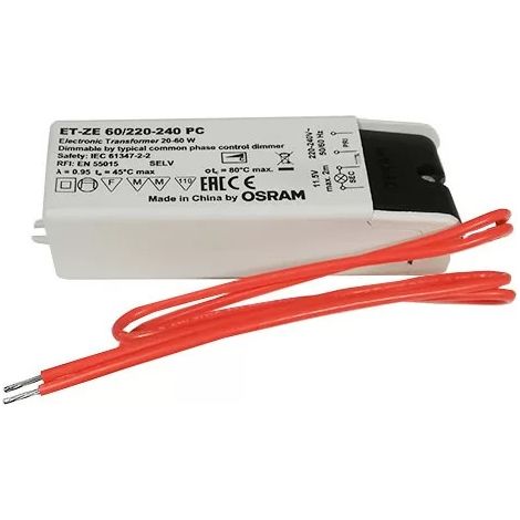 Osram 410665 Electronic transformer 12V 20-60W dimmable ET-ZE 60/220-240 PC
