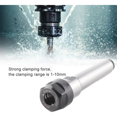 Porte-pince à tirer acier type MTB2-ER16A-M10 queue cylindrique pour fraiseuse perceuse (1/5)