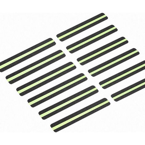 Bandes antidérapantes pré-découpées - 10 strips extérieurs. anti-glissade. pour escaliers. échelles et zones de sécurité (1/5)