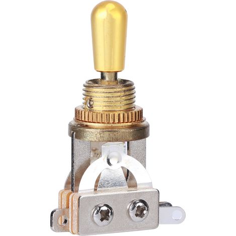 Interrupteur à bascule 3 positions pour guitare électrique, accessoire de conversion tonalité et micros, bouchon doré (1/5)