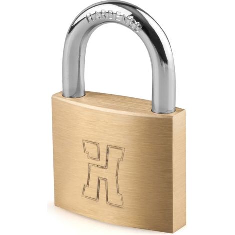 Lucchetto a maniglia in ottone arco normale 30mm pari