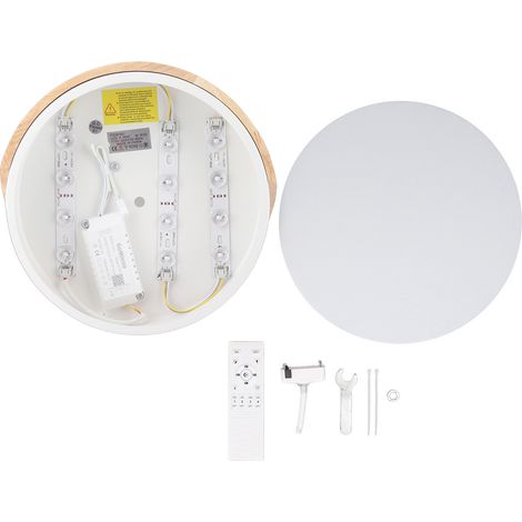 Lampe LED encastrée plafonnier éclairage salon chambre bureau APP contrôle dimmable 3 températures couleur lumière ajustable installation facile (1/5)