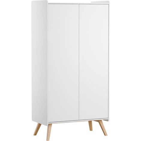 Armadio 2 ante Vintage bianco 200cm (1/4)