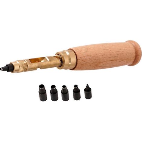Perforatrice pour vis et cuir, 6 embouts de 1,5 mm à 4 mm (1/4)