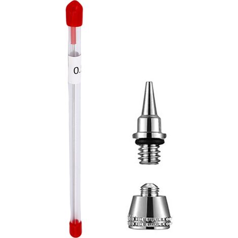 Aiguille De Pulvérisation - Buse De Remplacement Pour Aérographe - Diamètre 0.3 mm - En Acier Inoxydable Et Cuivre - Pour Peinture Artistique, Nail Art, Tatouage Et Décoration De Gâteaux - Lot De 6
