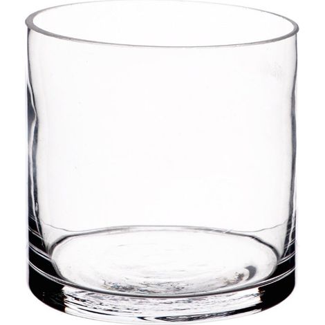 Regalo Italiano Vaso in Vetro Decorativo D 10 Cm H 10 Cm – Vaso Moderno per Fiori e Arredo
