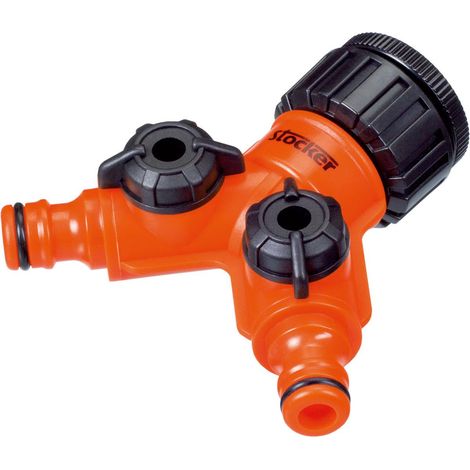 Stocker Raccordo rubinetto a 2 uscite 1/2 3/4 (1/2)