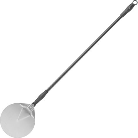 Pala para pizza con mango móvil, redonda, de acero inoxidable, diámetro 230 mm, longitud 1200 mm - Hendi 617182