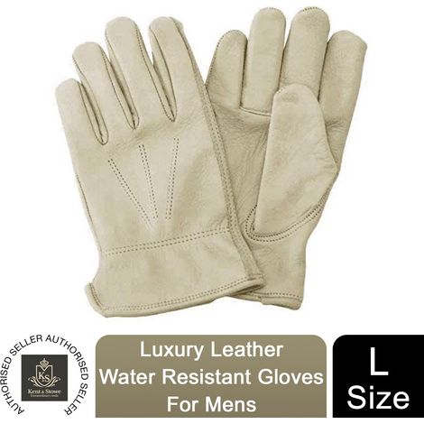 Kent & Stowe 70105196 Luxury Leather Water Resistant Gloves - Men's Large (1/5)