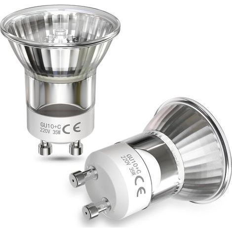 Lot de 2 35W Gu10 Ampoules Halogènes, Halogène Mini Gu10 35W Lampe À Lave Ampoule 360Lm Dimmable Halogène Réflecteur Ampoule Pour Lampe À Lave 50Mm De (1/5)