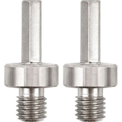 Adaptateur de Foret Diamant - 2 pièces M14 Filetage à 3/8 Hexagonal Tige Scie Cloche Diamant Adaptateur pour Perceuse à Main électrique (1/3)